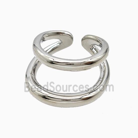 Copper Rings Platinum Plated