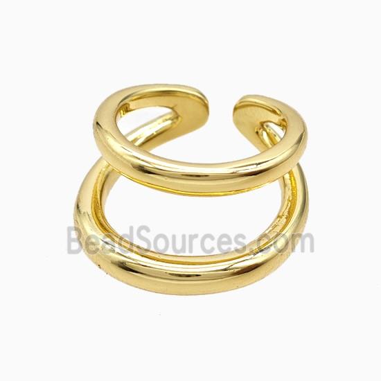 Copper Rings 18K Gold Plated