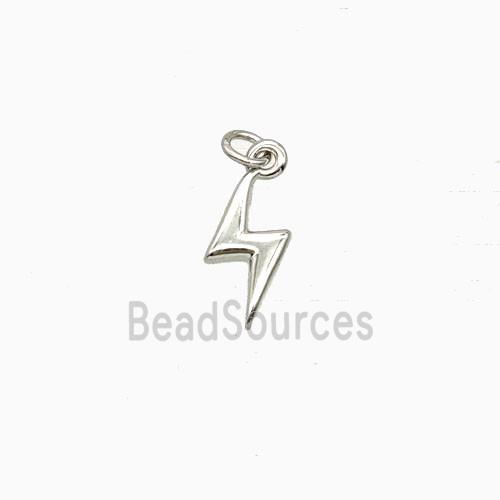 Copper Lightning Pendant Platinum Plated