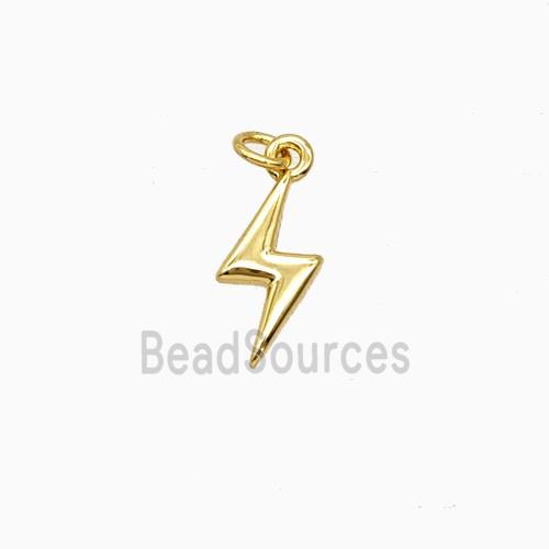 Copper Lightning Pendant 18K Gold Plated