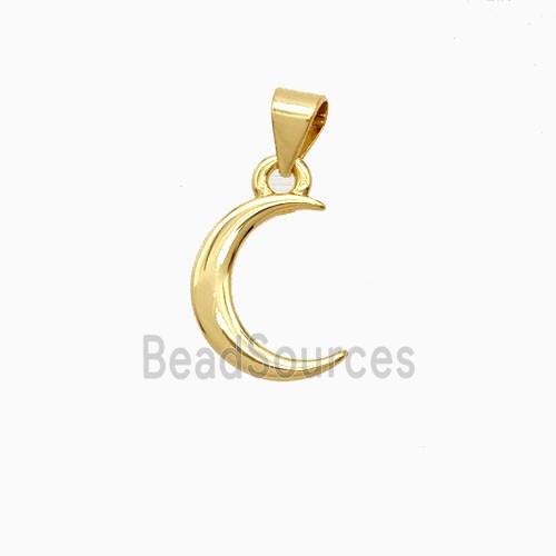 Copper Moon Pendant 18K Gold Plated