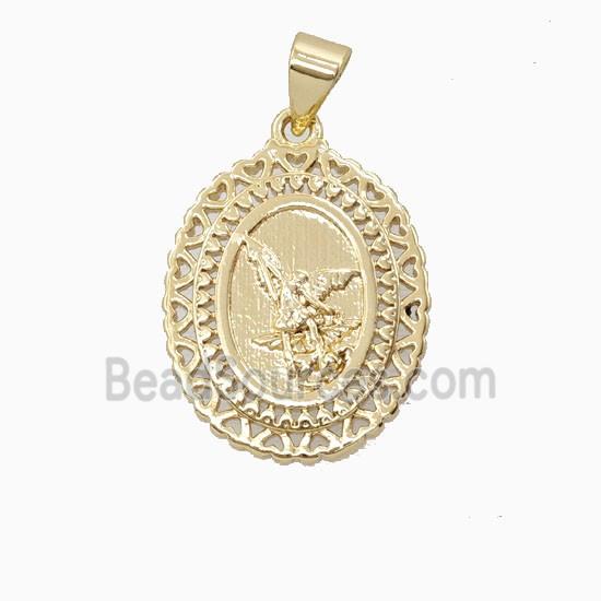 Copper Adam And Eve Pendant 18K Gold Plated