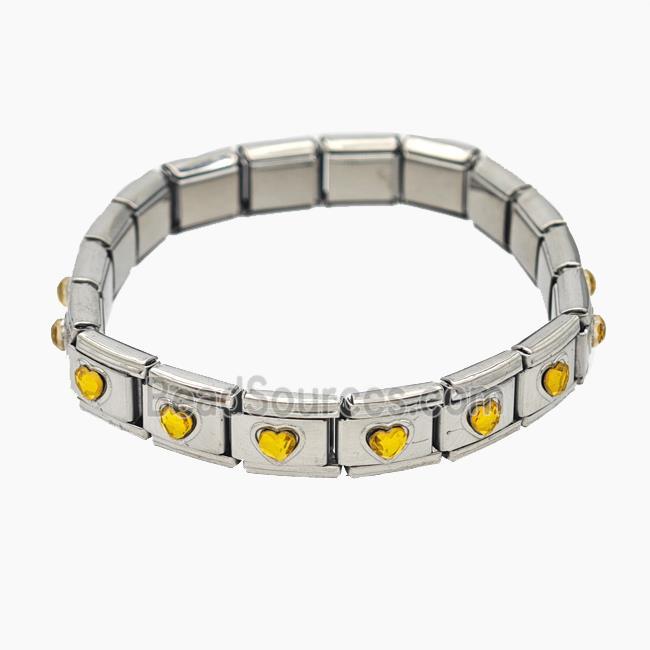 Stainless Steel Bracelet, Platinum plated