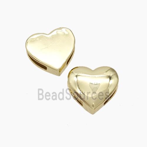Copper Watchband Beads Flat Hole Gold Plated