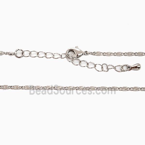 Copper Necklace Chain Platinum Plated