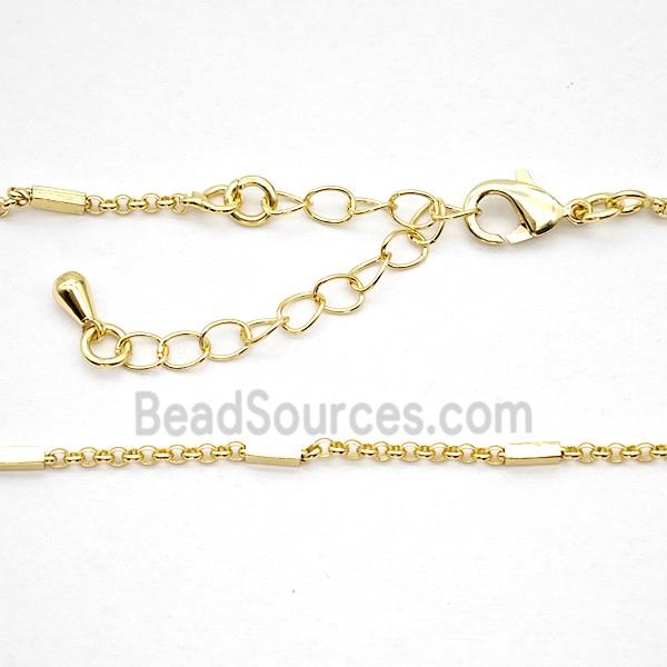 Copper Necklace Chain Gold Plated