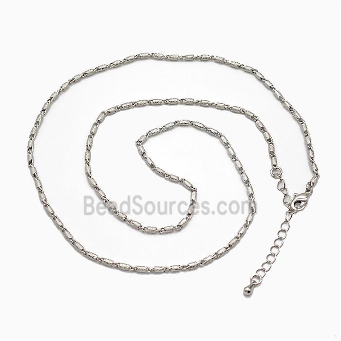 Copper Necklace Chain Platinum Plated
