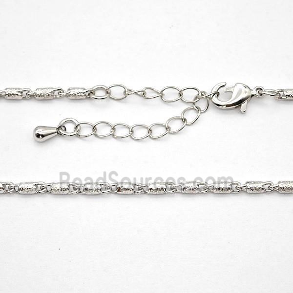 Copper Necklace Chain Platinum Plated