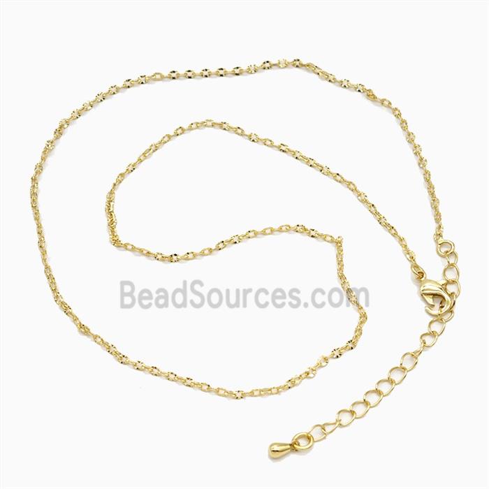 Copper Necklace Chain Gold Plated