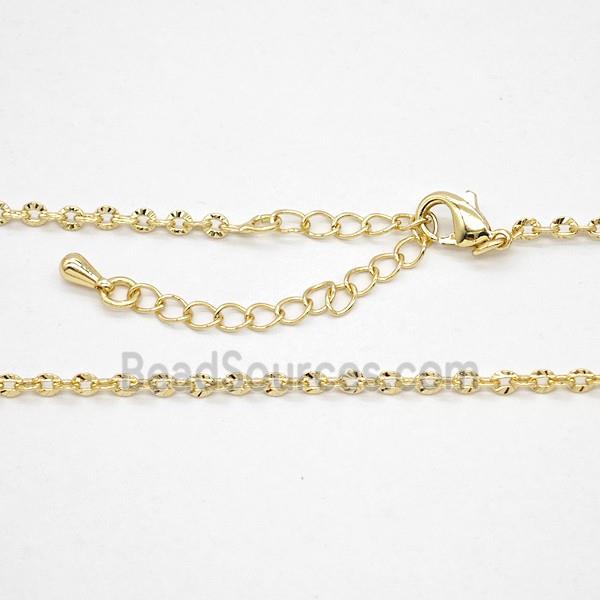 Copper Necklace Chain Gold Plated
