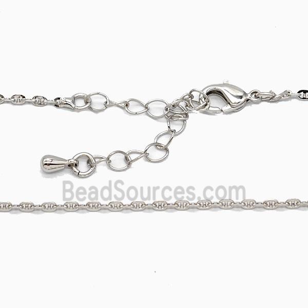 Copper Necklace Chain Platinum Plated