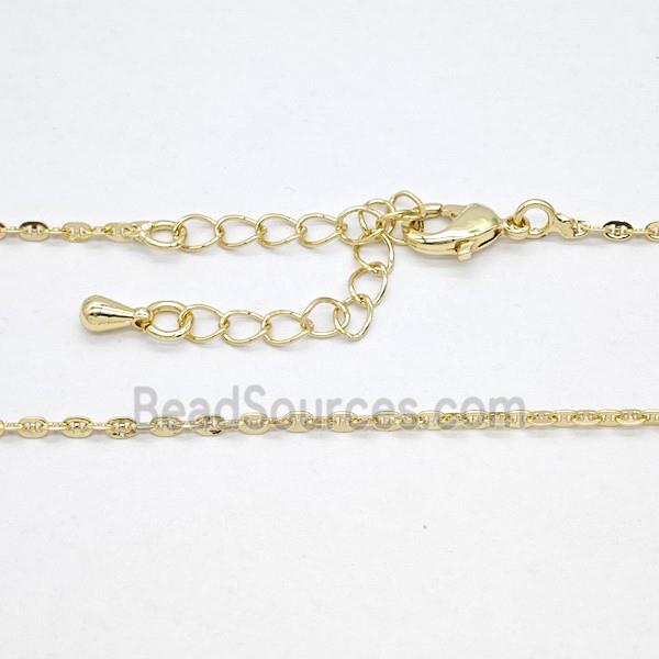 Copper Necklace Chain Gold Plated