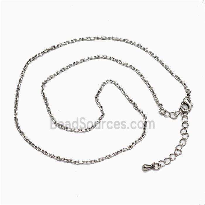 Copper Necklace Chain Platinum Plated