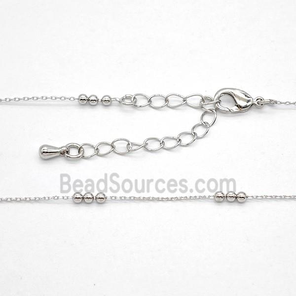 Copper Necklace Chain Platinum Plated