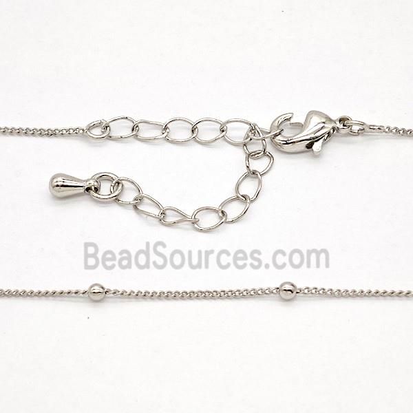 Copper Necklace Chain Platinum Plated