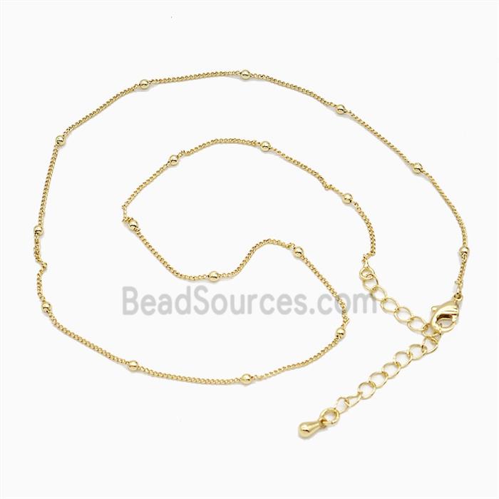 Copper Necklace Chain Gold Plated