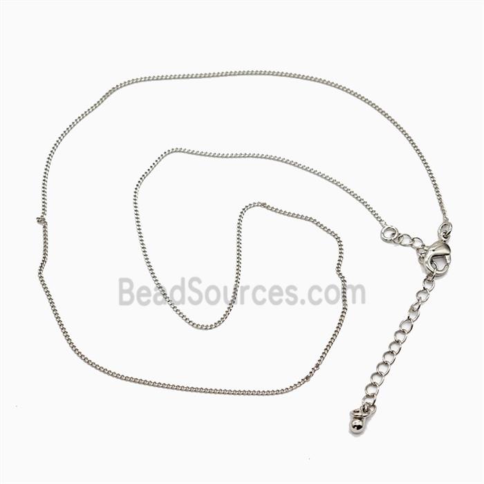 Copper Necklace Chain Platinum Plated