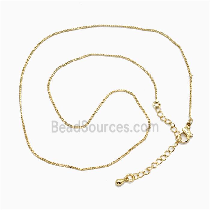 Copper Necklace Chain Gold Plated