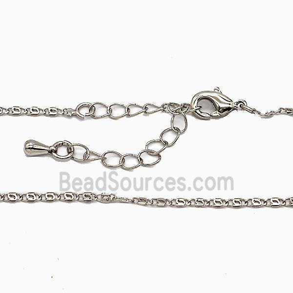 Copper Necklace Chain Platinum Plated
