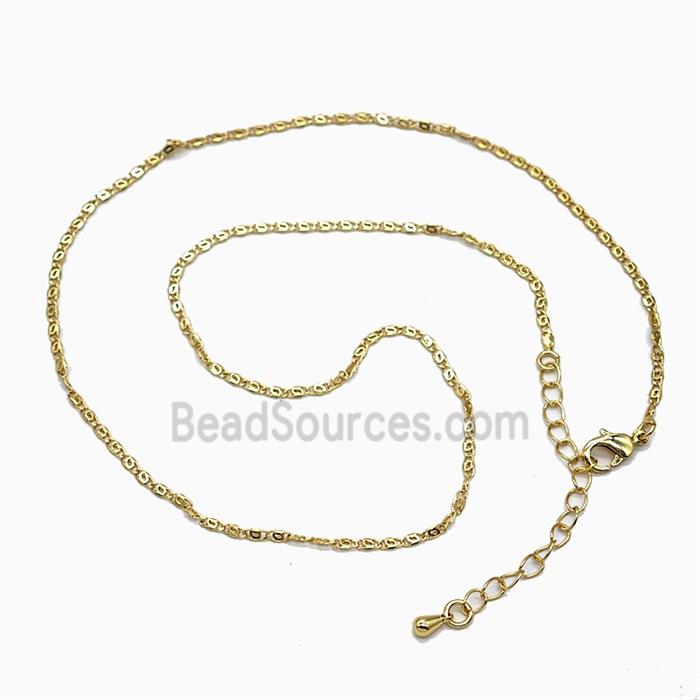 Copper Necklace Chain Gold Plated