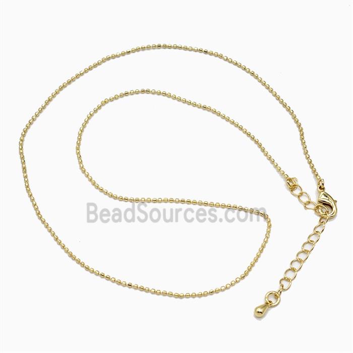 Copper Necklace Chain Gold Plated