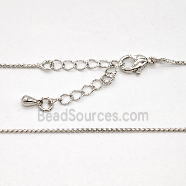 Copper Necklace Chain Platinum Plated