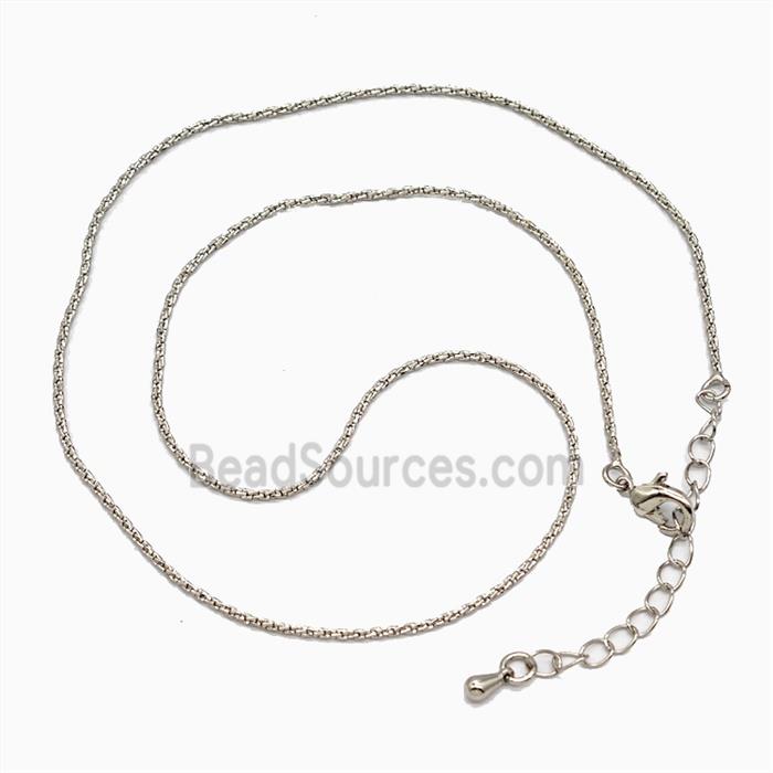 Copper Necklace Chain Platinum Plated