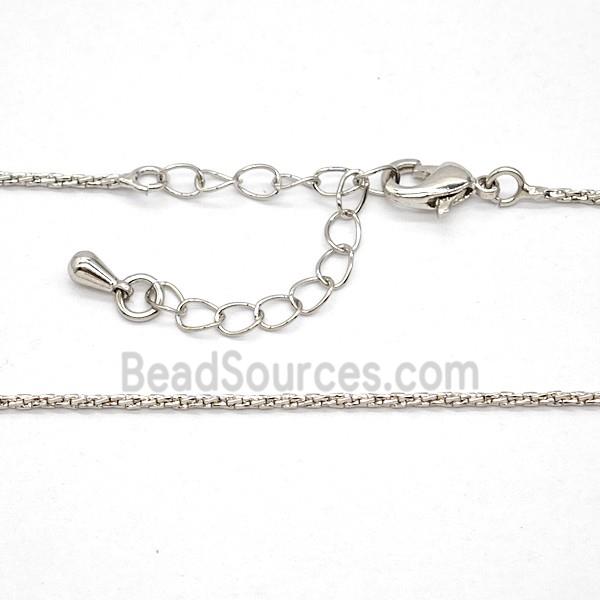 Copper Necklace Chain Platinum Plated