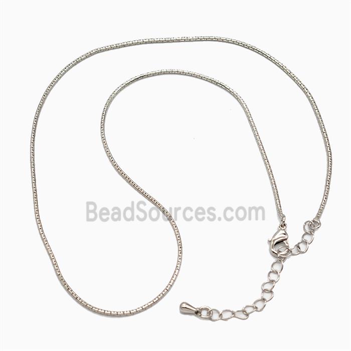 Copper Necklace Chain Platinum Plated