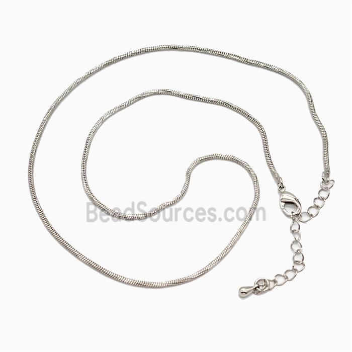 Copper Necklace Chain Platinum Plated