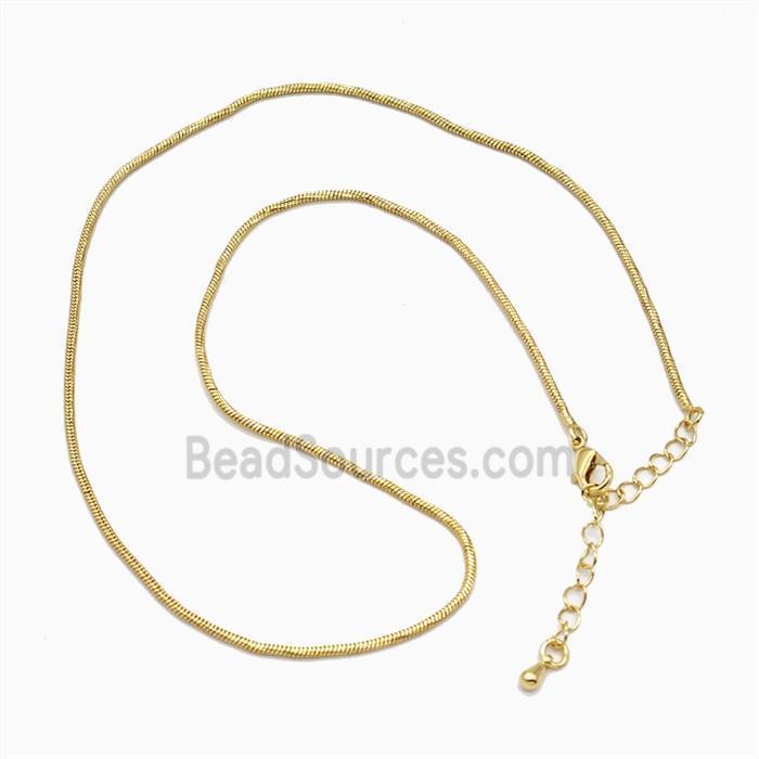 Copper Necklace Chain Gold Plated