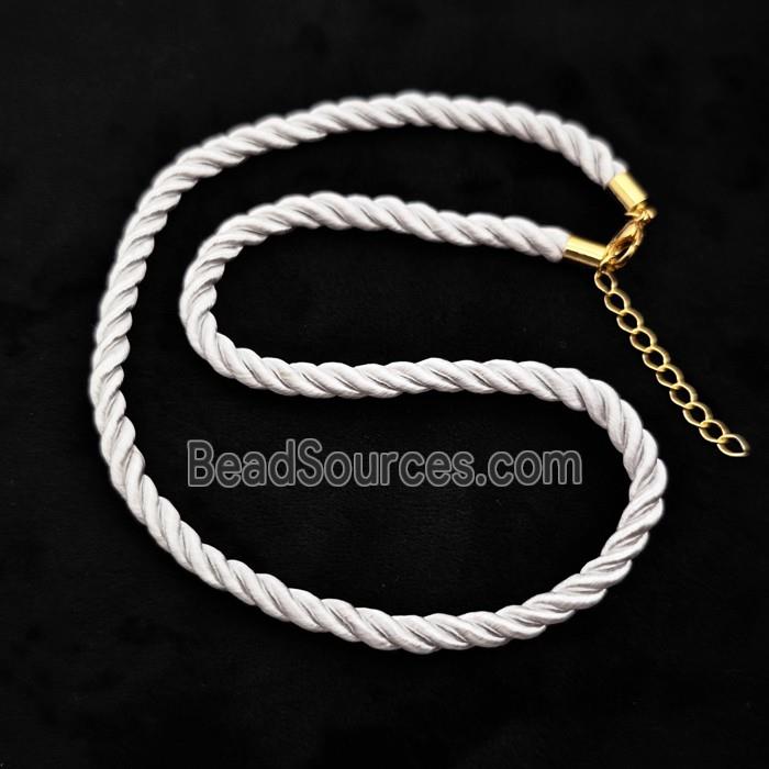 White Nylon Wire Necklace