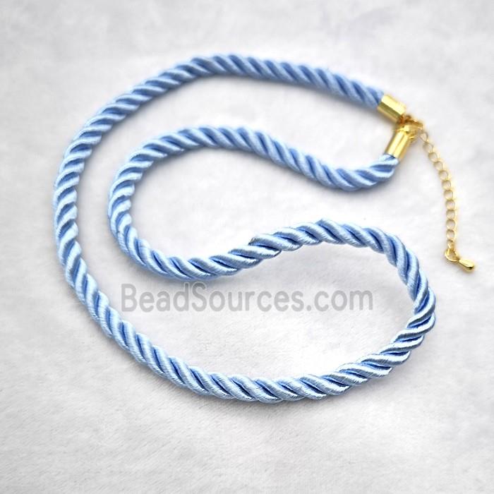 Blue Nylon Wire Necklace