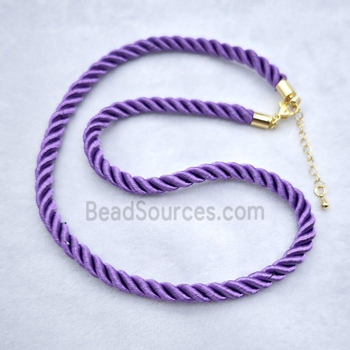 Lavender Nylon Wire Necklace