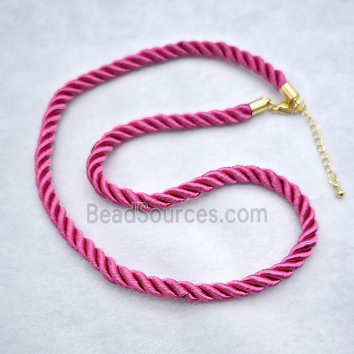Hotpink Nylon Wire Necklace