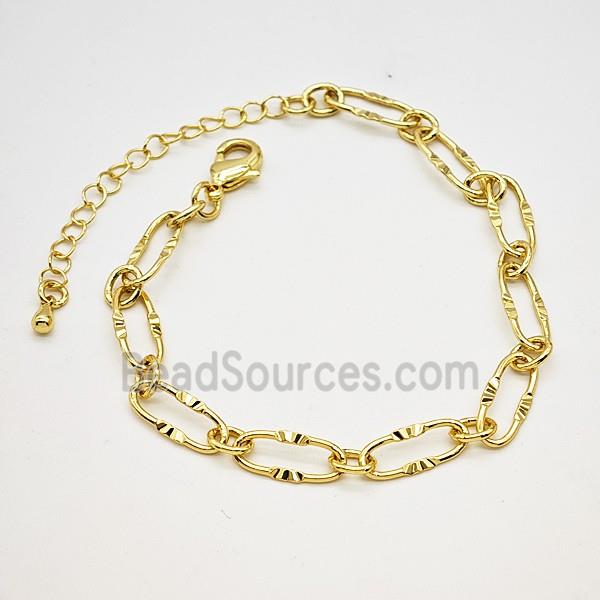 Copper Bracelets Chain Gold Plated