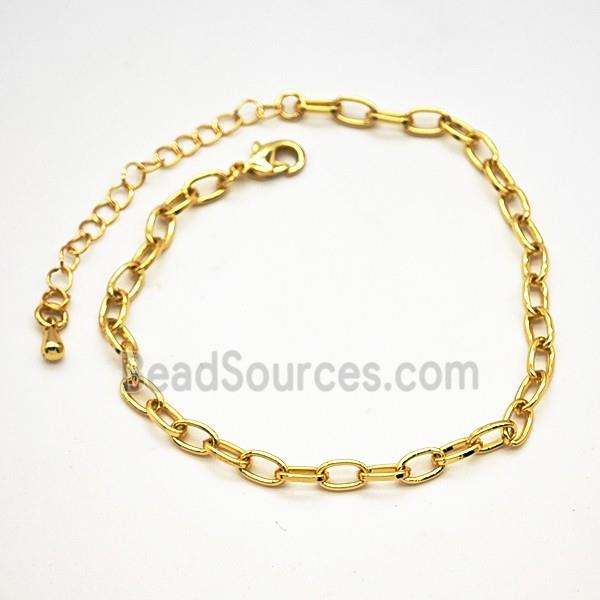 Copper Bracelets Chain Gold Plated