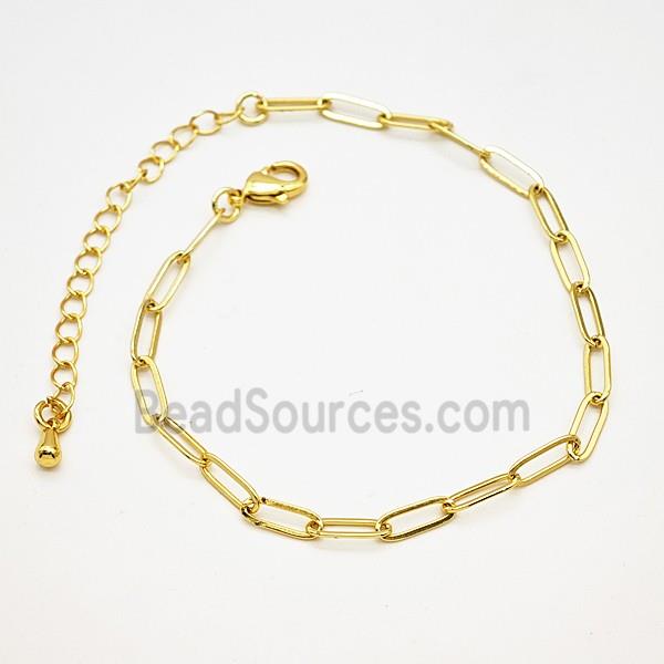 Copper Bracelets Chain Gold Plated