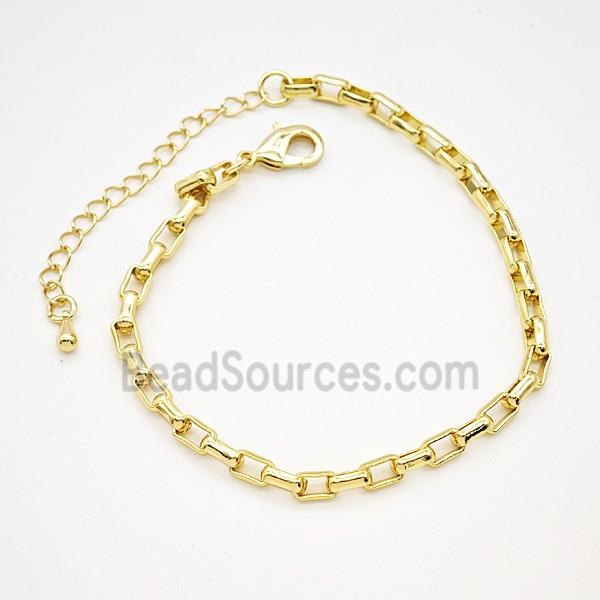 Copper Bracelets Chain Gold Plated