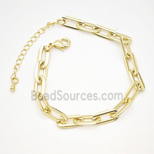 Copper Bracelets Chain Gold Plated