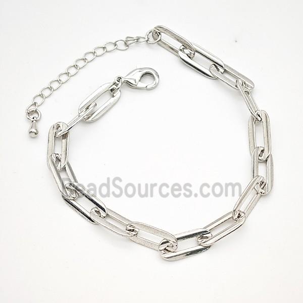 Copper Bracelets Chain Platinum Plated