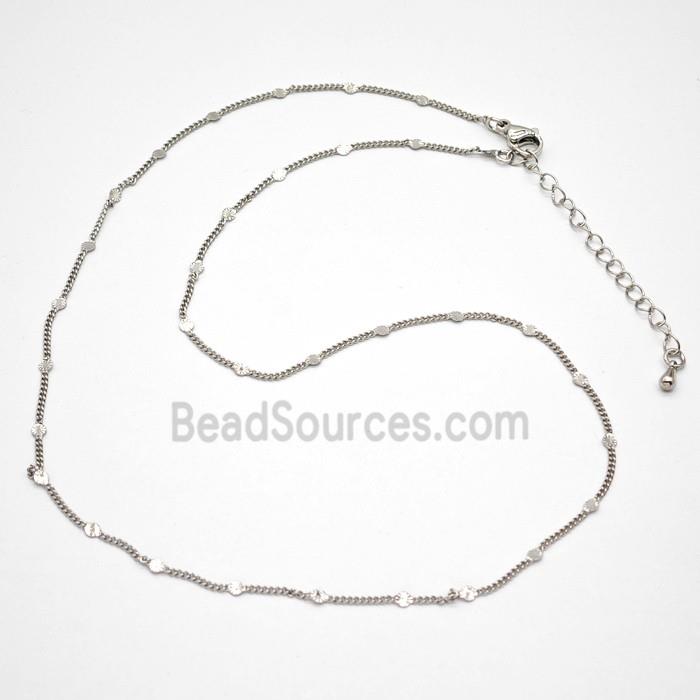 Copper Necklace Chain Platinum Plated