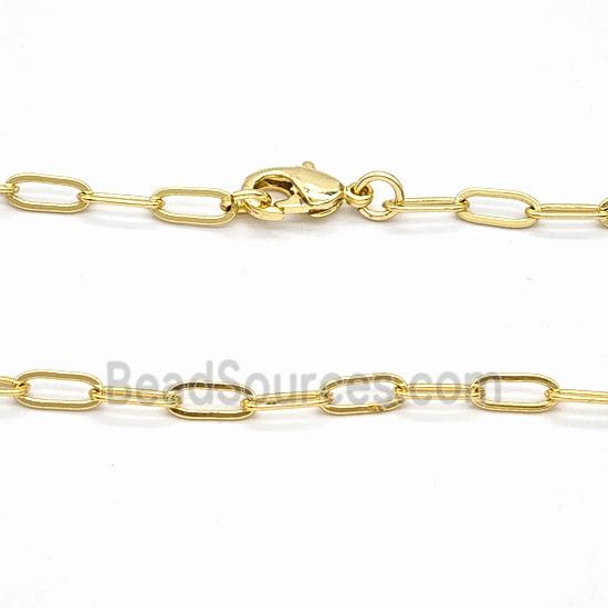 Copper Necklace Chain Gold Plated