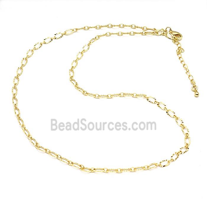 Copper Necklace Chain Gold Plated