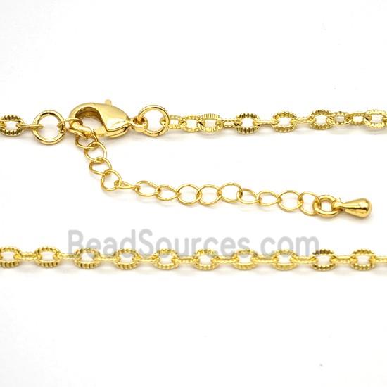 Copper Necklace Chain Gold Plated