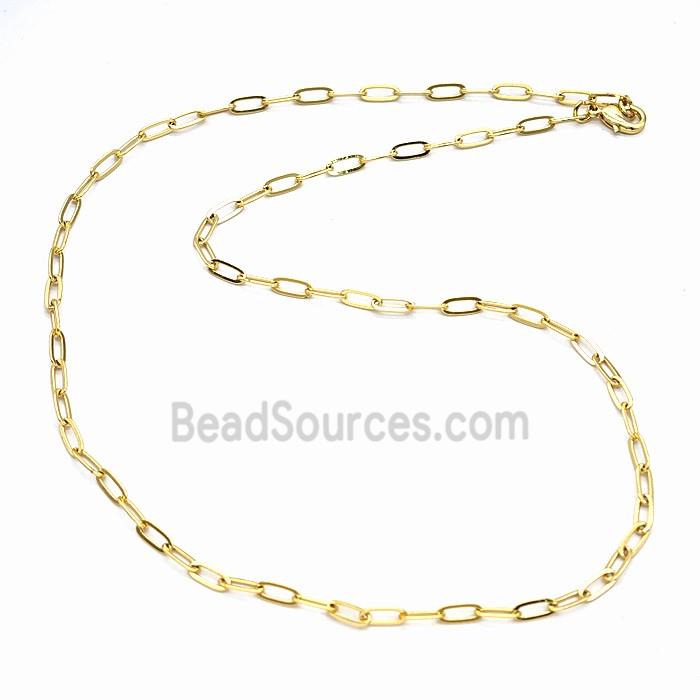 Copper Necklace Chain Gold Plated
