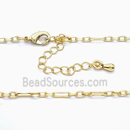 Copper Necklace Chain Gold Plated
