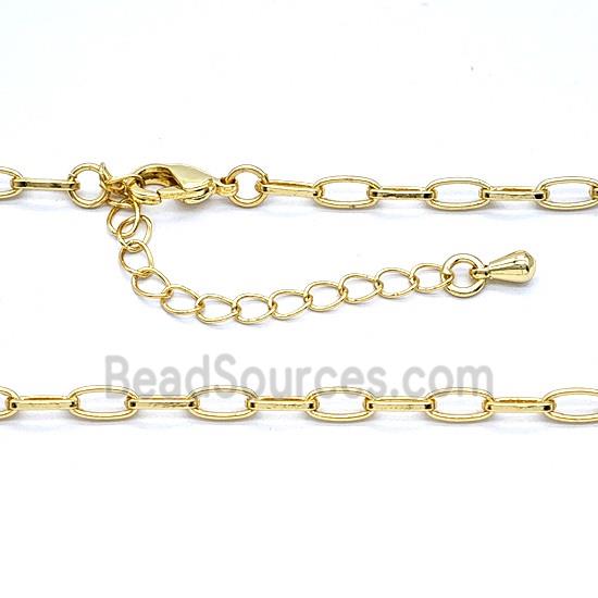 Copper Necklace Chain Gold Plated