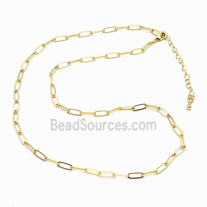 Copper Necklace Chain Gold Plated