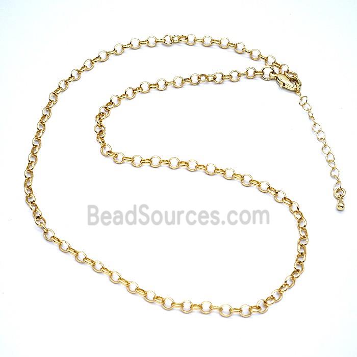 Copper Necklace Chain Gold Plated